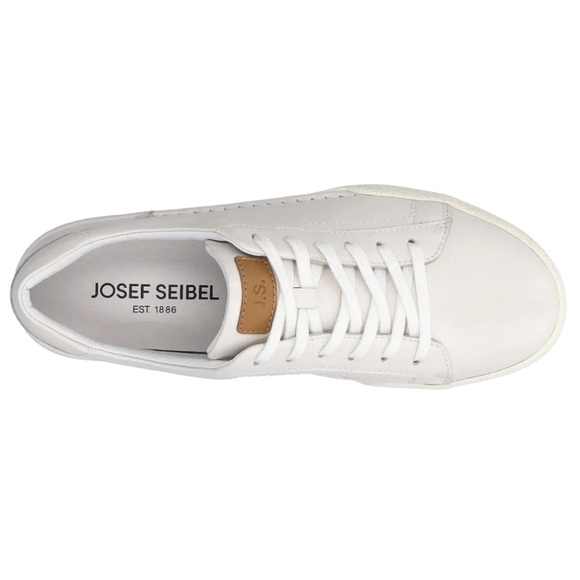 Josef Seibel Women’s Claire 01 White Leather Sneakers, Size 36 (6-6.5) Like New - Picture 3 of 4